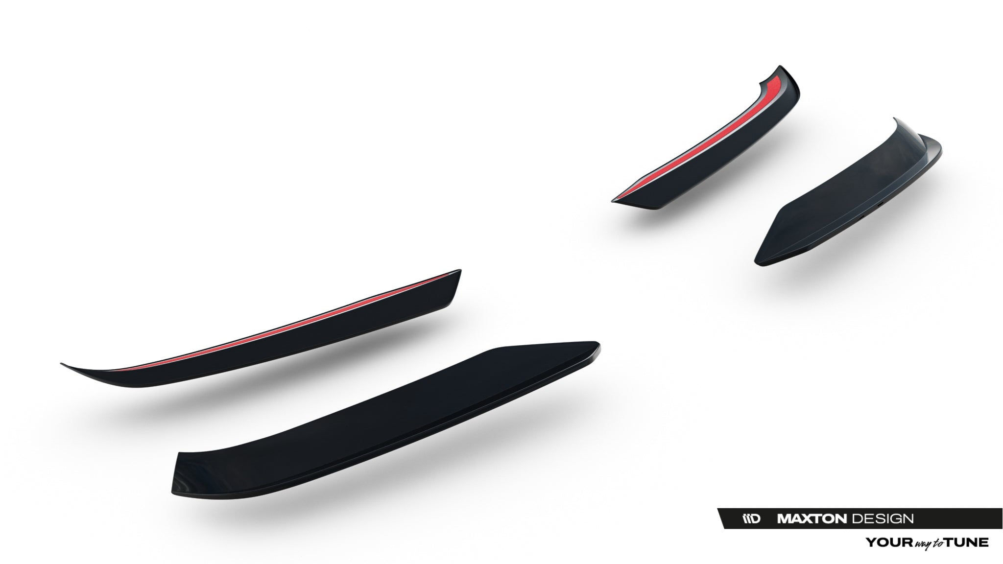 Maxton Design Heckspoiler Lippe Ford Transit Custom Msrt Mk2 Schwarz Hochglanz