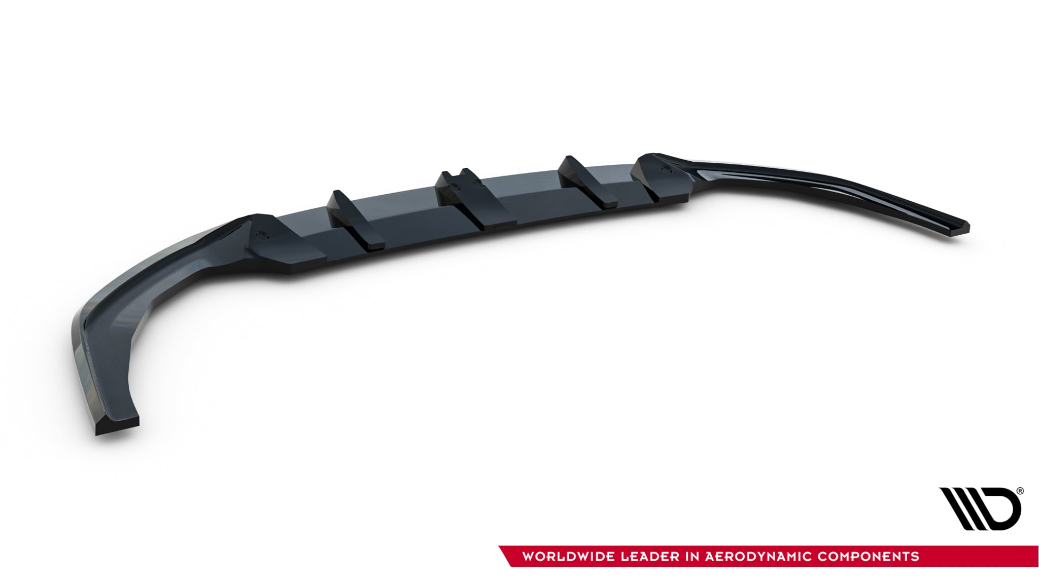 Maxton Design Street+ Spoilerlippe Front Ansatz V.1 passend für BMW M135i M Performance F70 schwarz Hochglanz