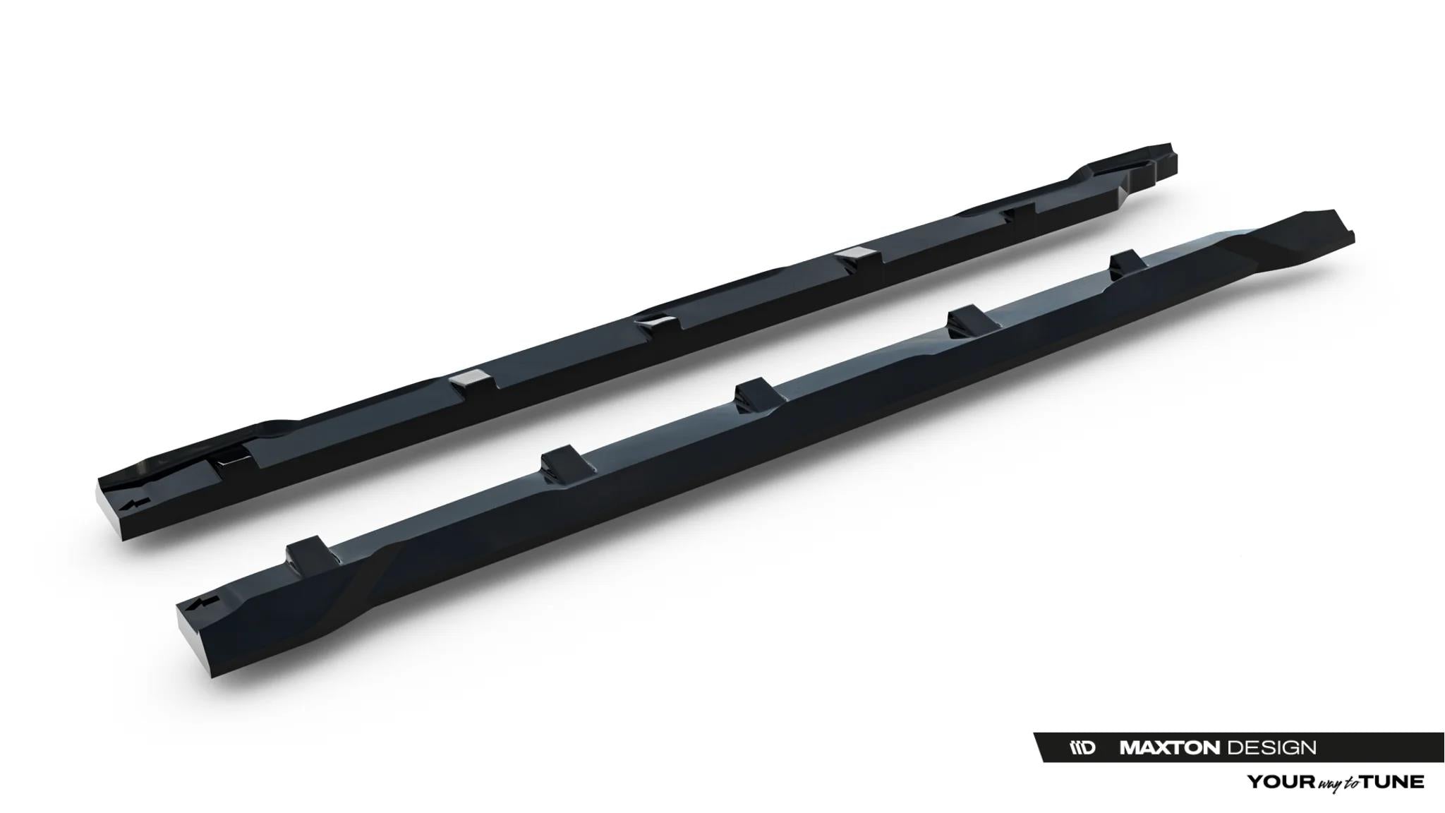 Maxton Design Street+ Seitenschweller Leisten Passend für Dacia Duster Mk3 Schwarz Hochglanz