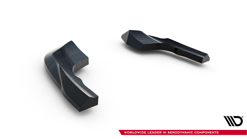 Maxton Design Heck Ansatz Flaps Diffusor V.8 passend für VW Golf R Hatchback Mk8 / Mk8 Facelift schwarz Hochglanz