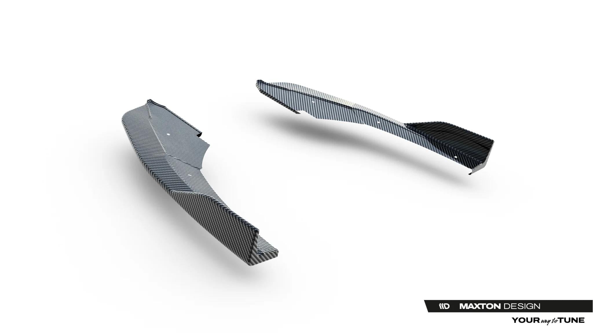 Maxton Design Prepreg Carbon Fiber Heck Ansatz Flaps Diffusor passend für Audi RS3 Sportback 8Y Facelift