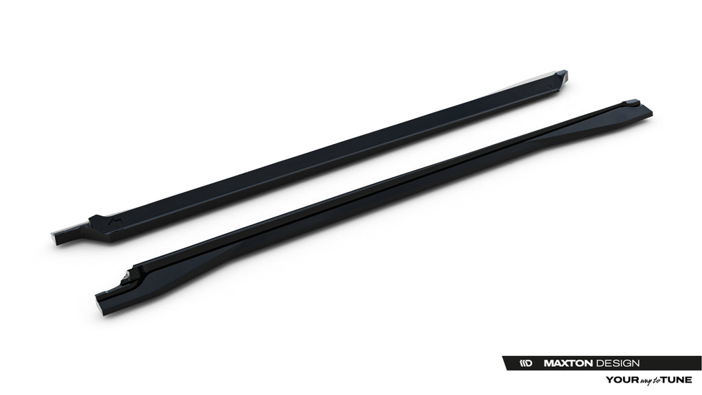 Maxton Design Street+ Seitenschweller Leisten passend für VW Touareg R-Line Mk3 Facelift schwarz Hochglanz
