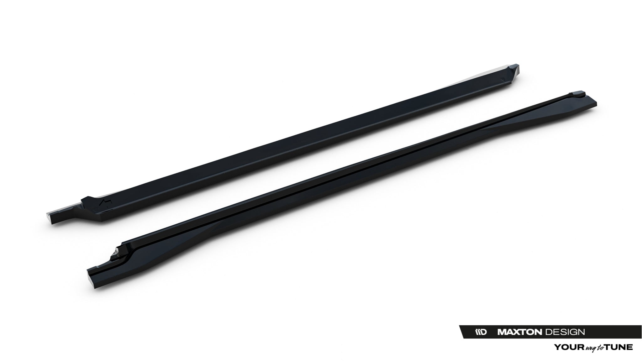 Maxton Design Street+ Seitenschweller Leisten passend für VW Touareg R-Line Mk3 Facelift schwarz Hochglanz