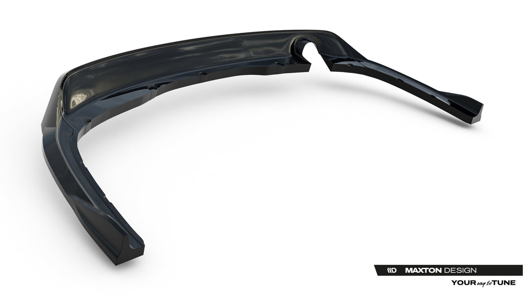 Maxton Design Street+ Mittlerer Diffusor RACE passend für BMW 3er Sportline Limousine / Touring F30 / F31 schwarz Hochglanz