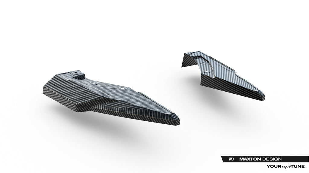 Maxton Design Prepreg Carbon Fiber Heck Ansatz Flaps Diffusor passend für Audi SQ8 / Q8 S-Line Mk1 Facelift