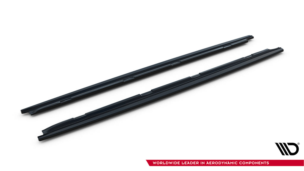 Maxton Design Street+ Seitenschweller Leisten passend für Skoda Octavia RS Hatchback / Combi Mk3 / Mk3 Facelift schwarz Hochglanz