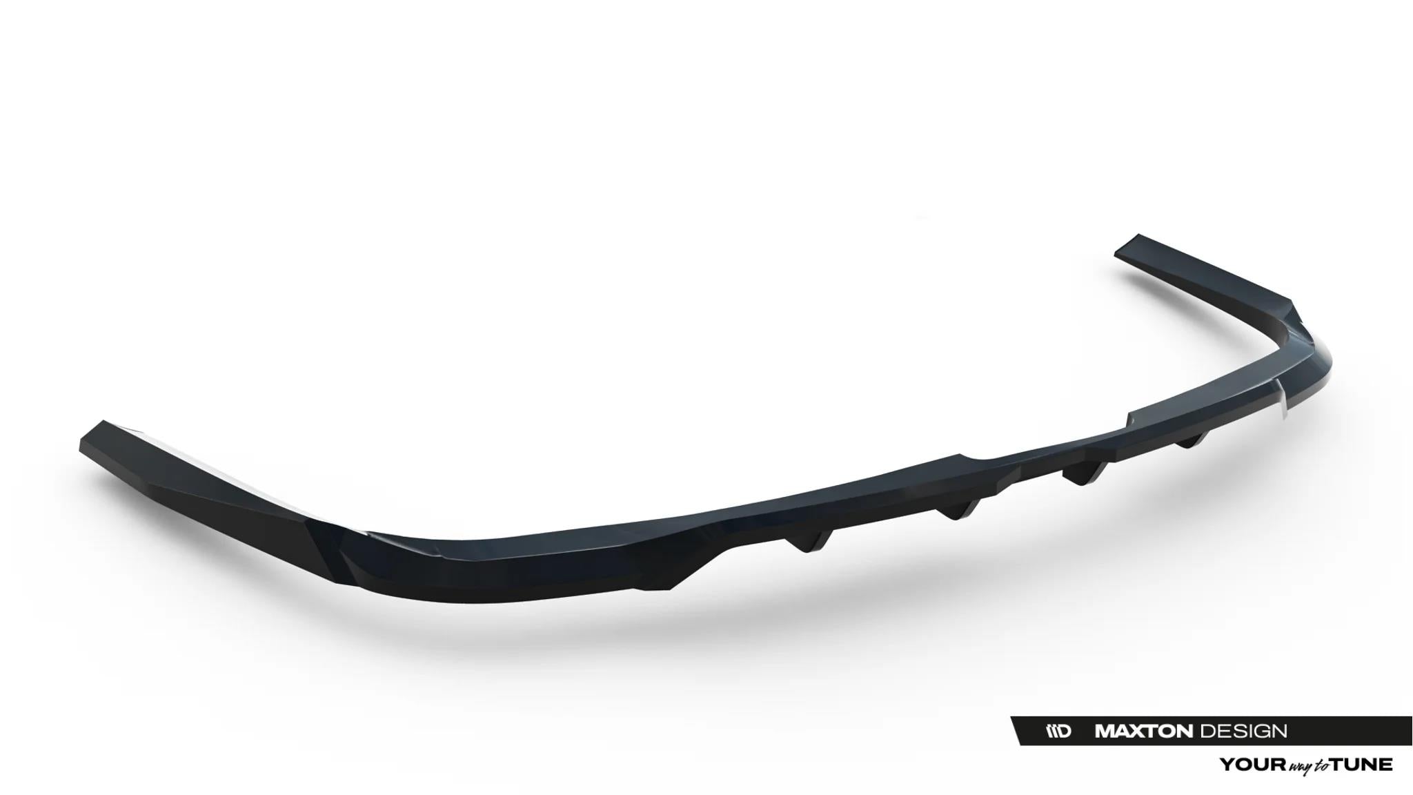 Maxton Design Street+ Mittlerer Diffusor Race Passend für Volvo Xc90 Mk2 Facelift 2 Schwarz Hochglanz