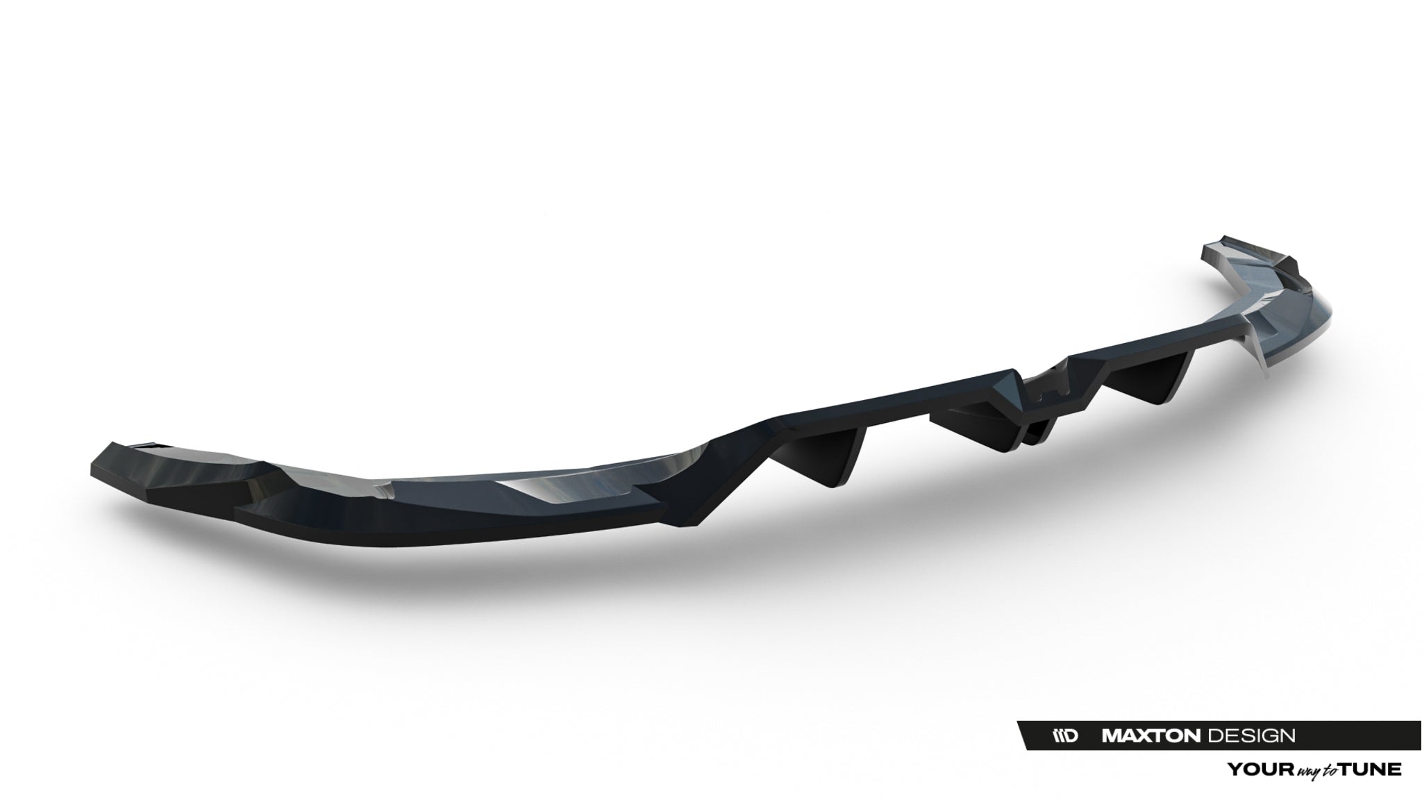 Maxton Design Street+ Mittlerer Diffusor RACE V.2 passend für Audi RS3 Sportback 8Y Facelift schwarz Hochglanz