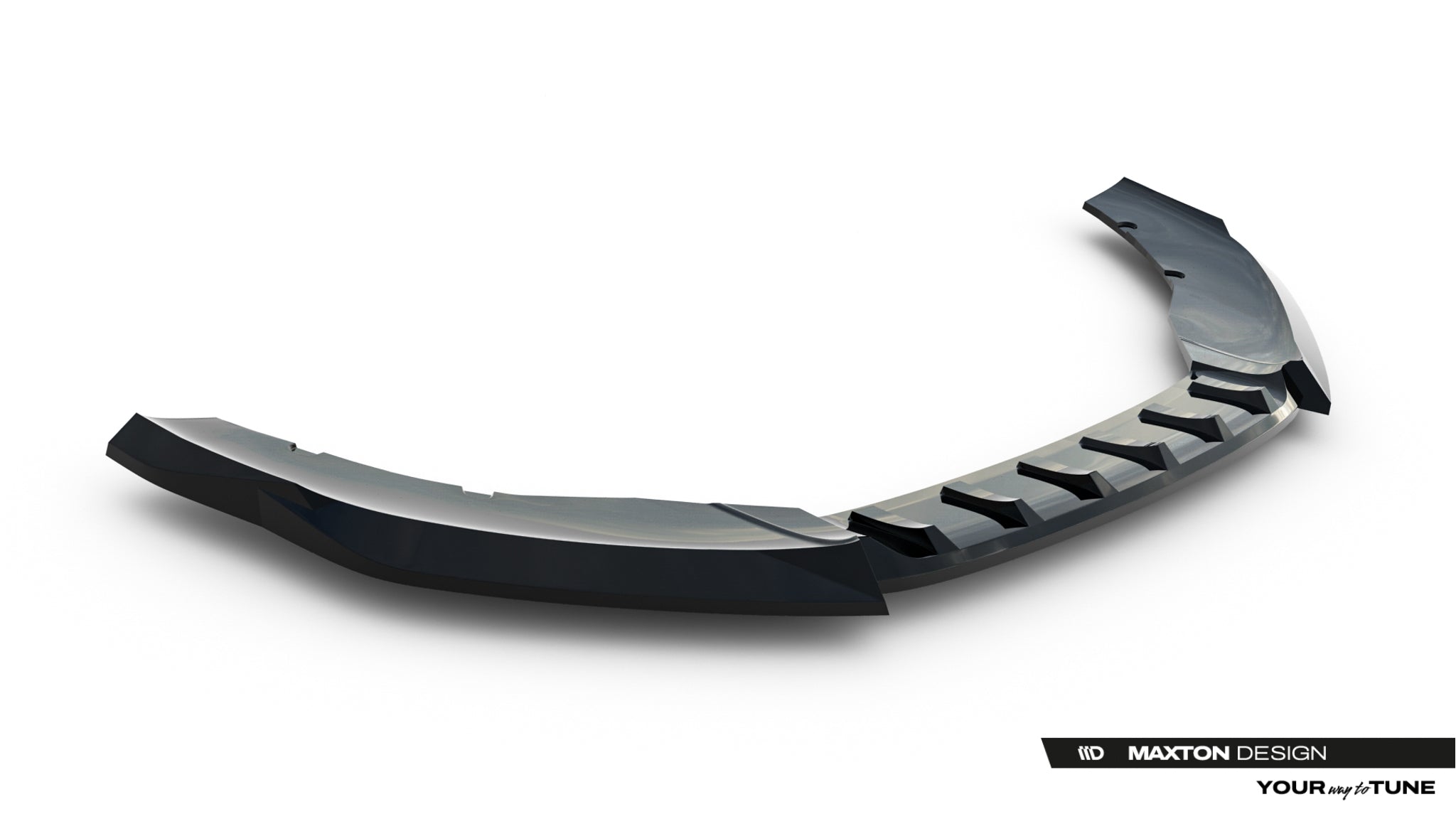 Maxton Design Street+ Spoilerlippe Front Ansatz V.2 passend für Cupra Leon ST / Hatchback Mk1 Facelift schwarz Hochglanz