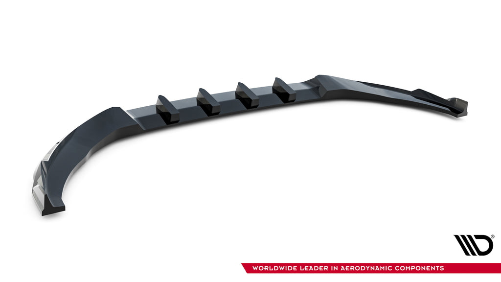 Maxton Design Street+ Spoilerlippe Front Ansatz V.2 passend für Audi A5 S-Line / S5 Limousine / Avant B10 schwarz Hochglanz