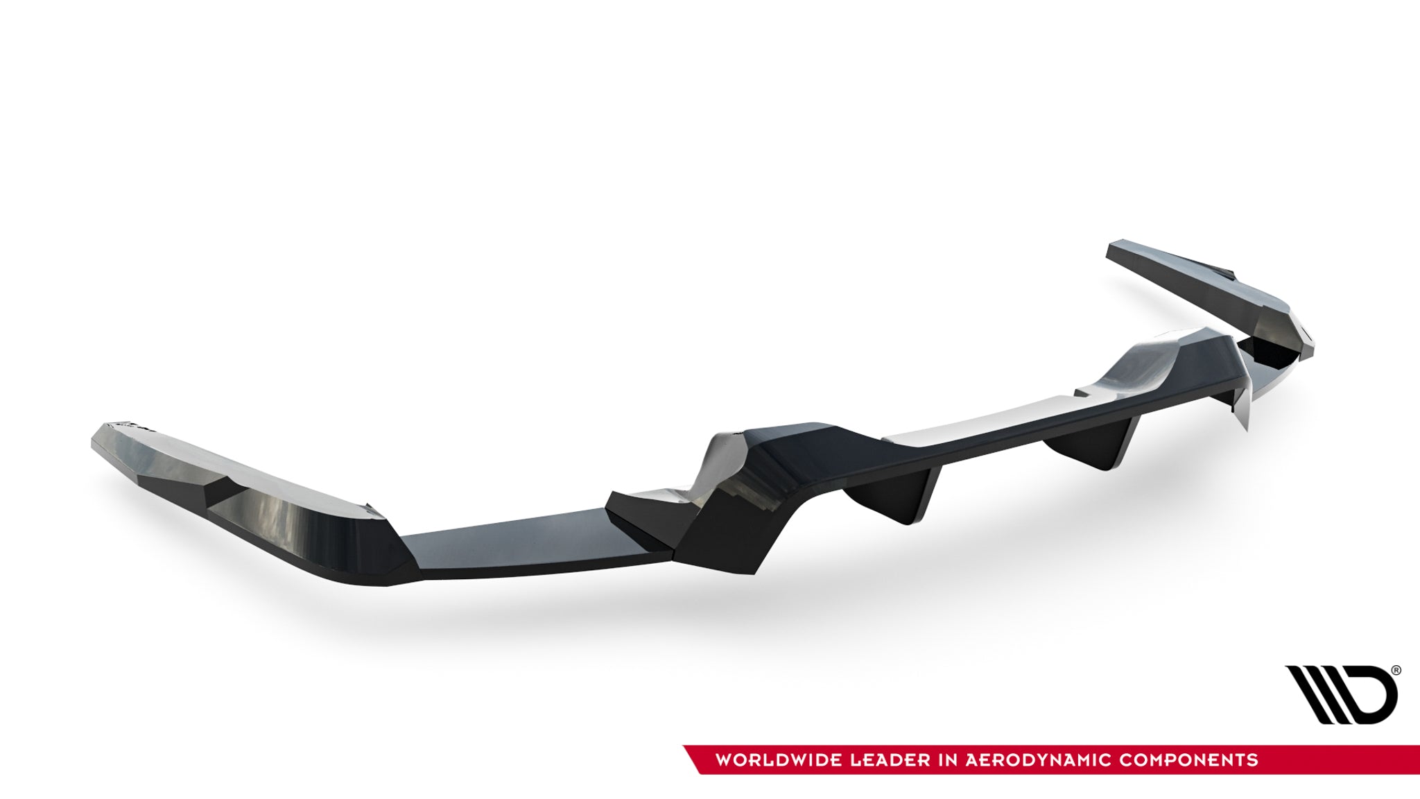 Maxton Design Street+ Mittlerer Diffusor RACE passend für Ford Mustang Dark Horse Mk7 schwarz Hochglanz