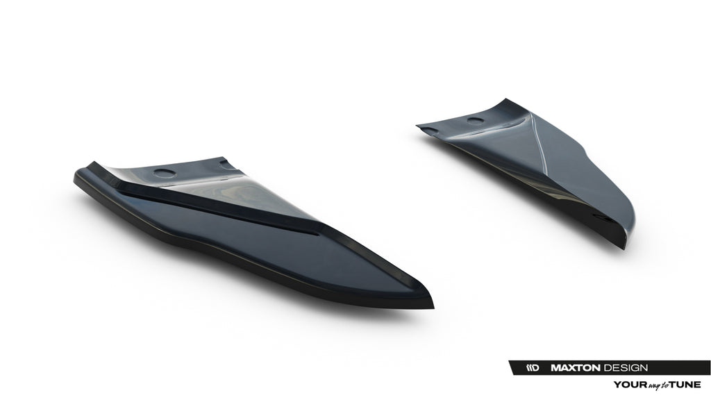 Maxton Design Heck Ansatz Flaps Diffusor V.2 passend für Tesla Model S Mk1 schwarz Hochglanz