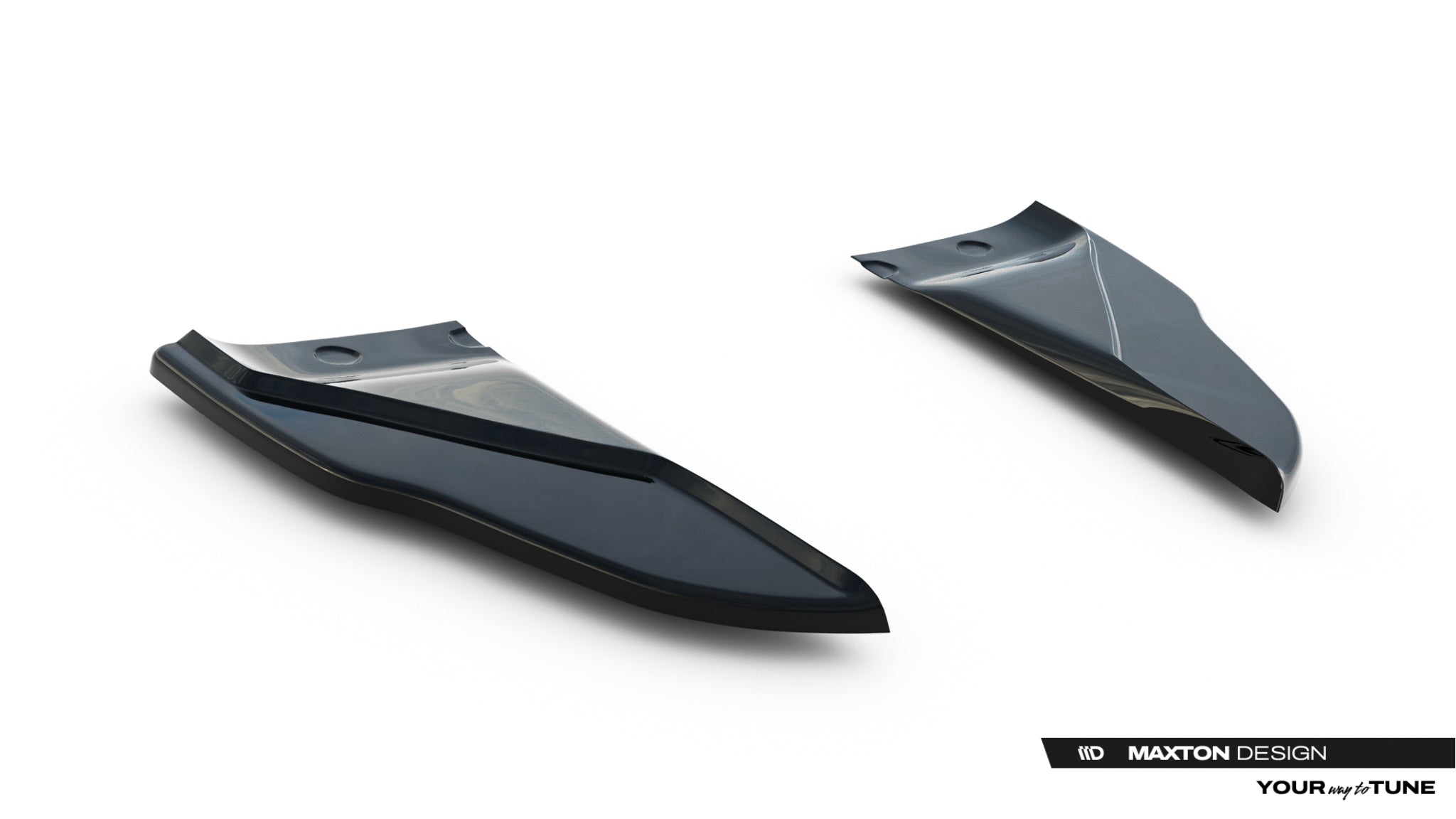 Maxton Design Heck Ansatz Flaps Diffusor V.2 passend für Tesla Model S Mk1 schwarz Hochglanz