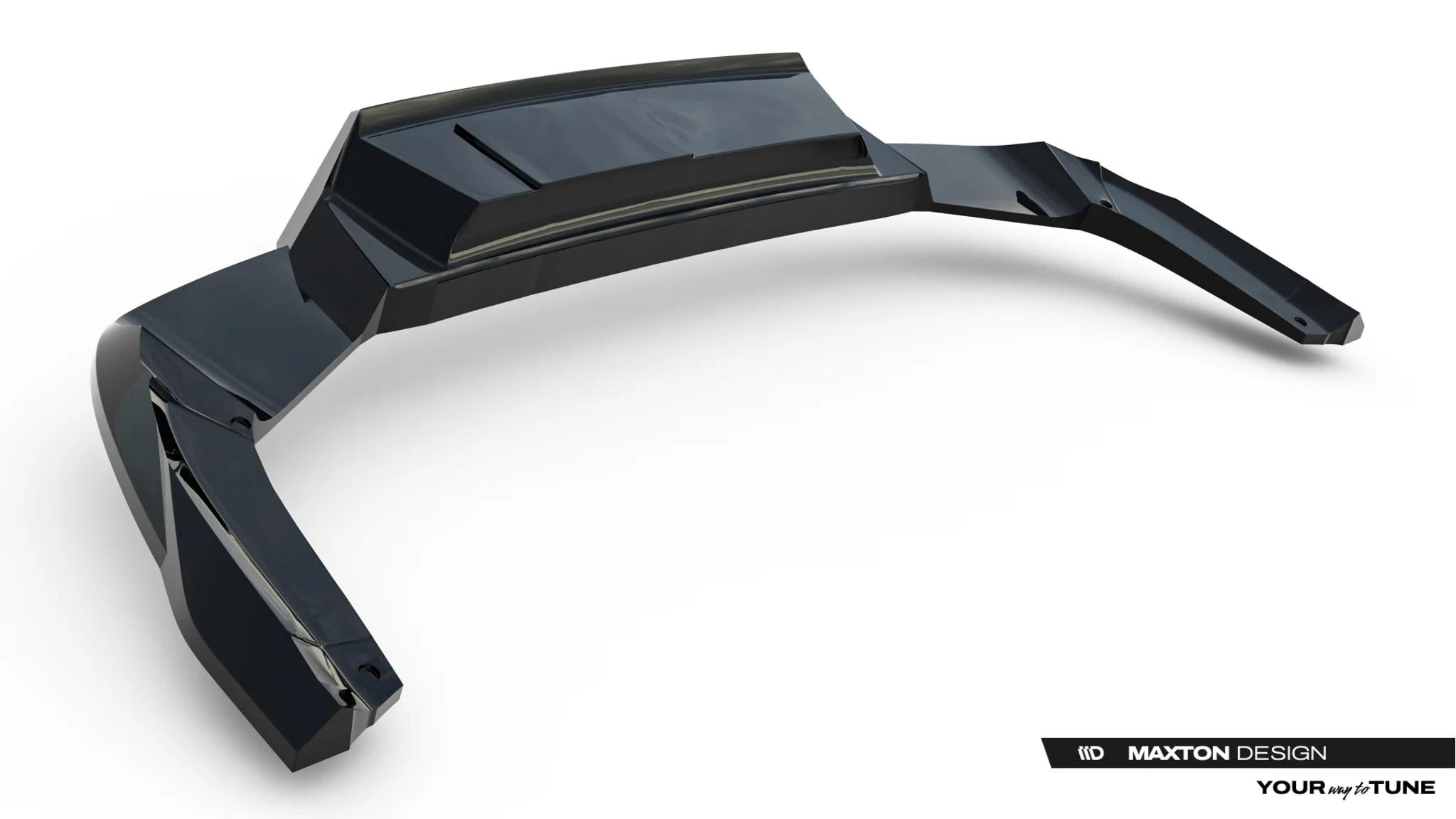 Maxton Design Street+ Mittlerer Diffusor RACE passend für Skoda Kodiaq RS Mk2 schwarz Hochglanz