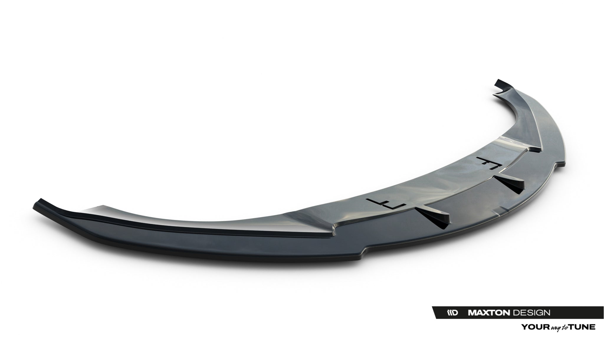 Maxton Design Street+ Spoilerlippe Front Ansatz V.2 passend für Tesla Model S Mk1 schwarz Hochglanz