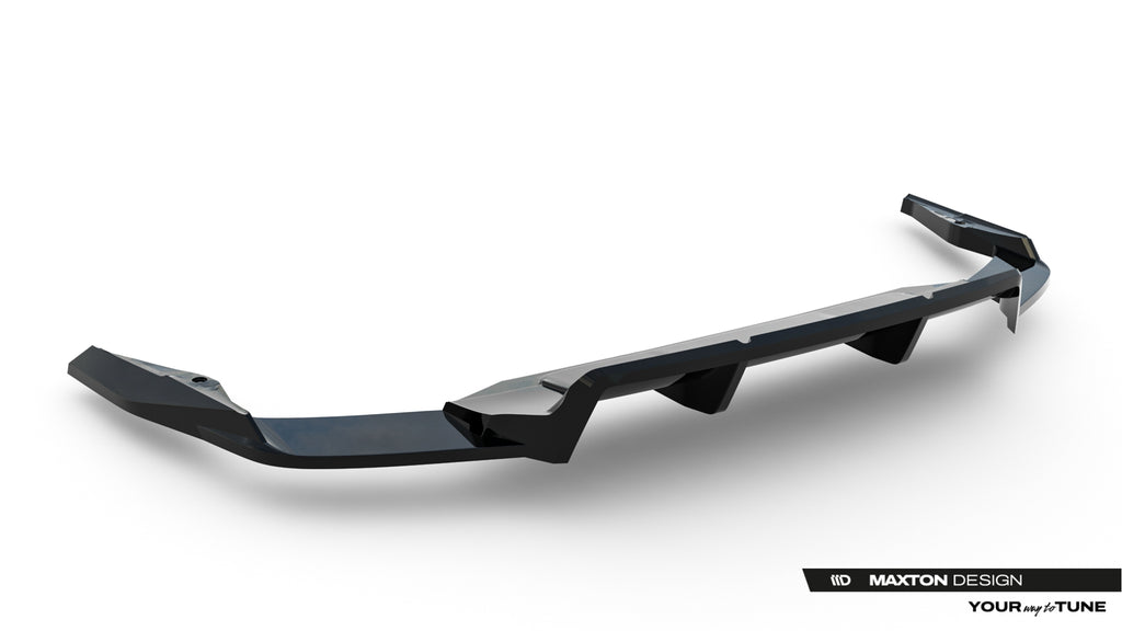Maxton Design Street+ Mittlerer Diffusor RACE passend für Audi SQ7 Mk2 Facelift 2 schwarz Hochglanz
