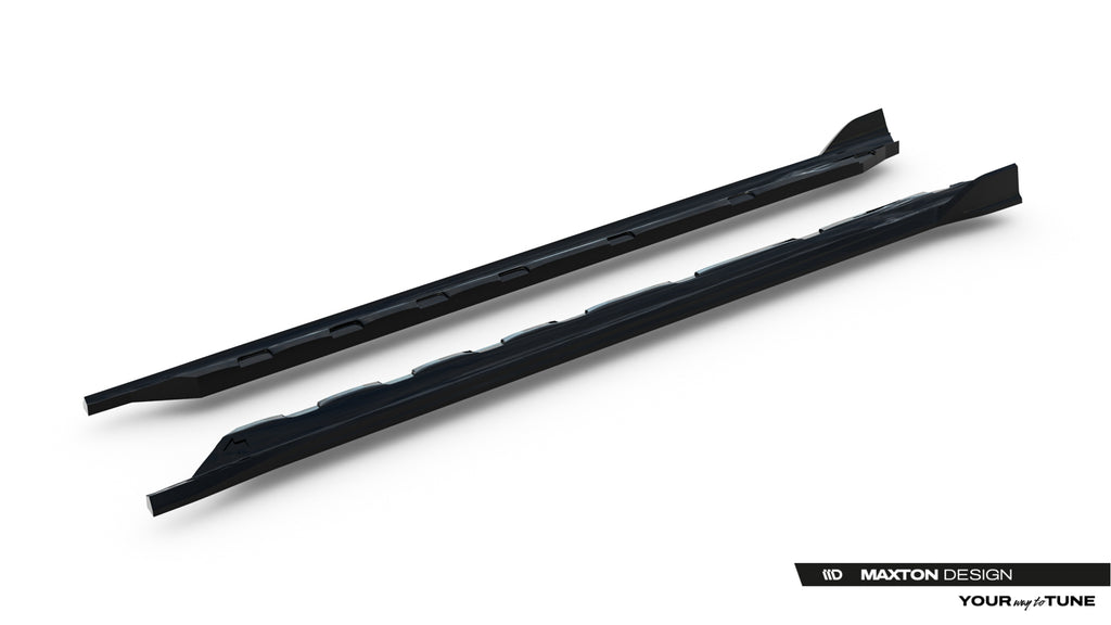 Maxton Design Street+ Seitenschweller Leisten passend für VW Golf Hatchback Mk8 Facelift schwarz Hochglanz
