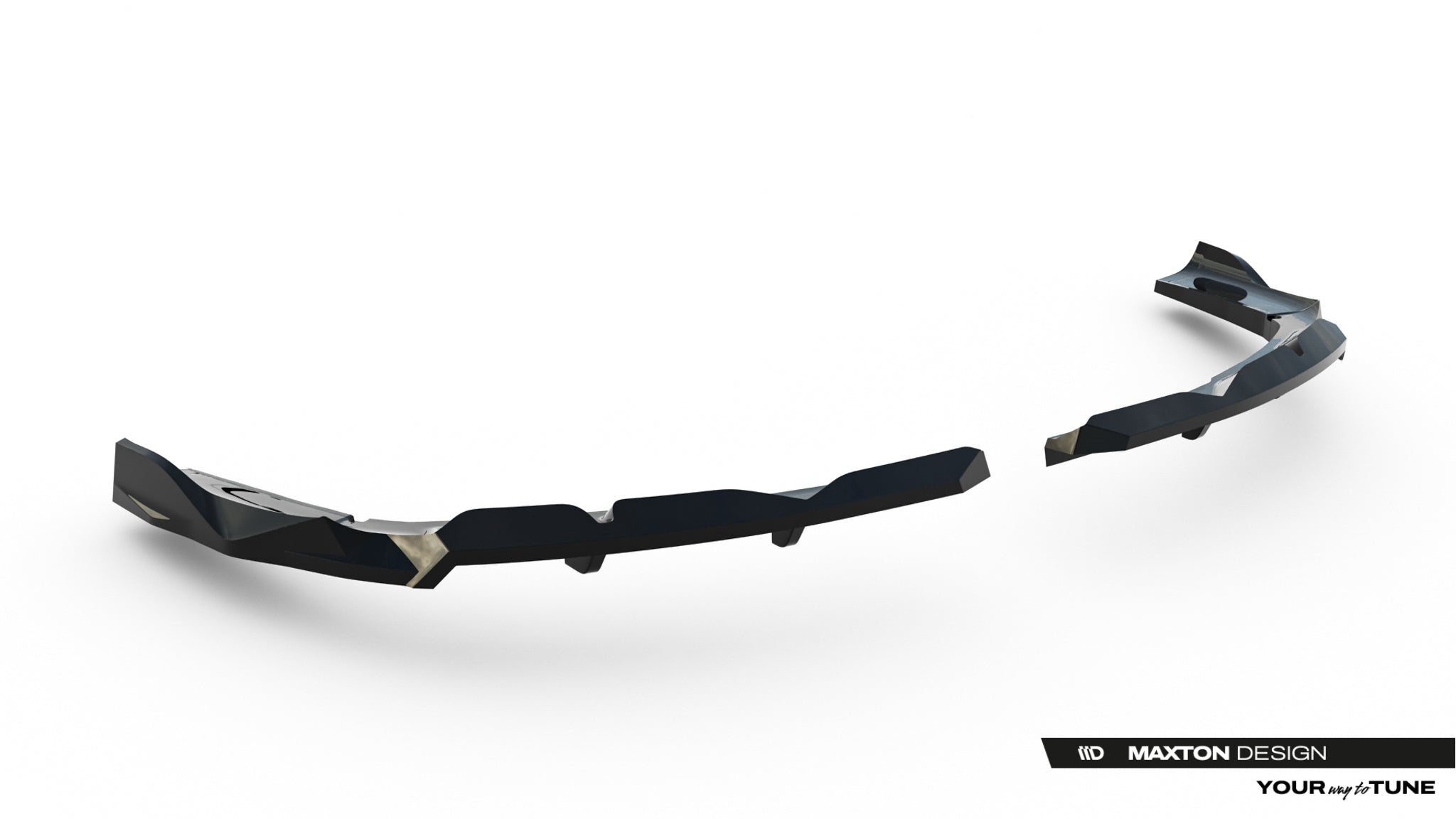 Maxton Design Street+ Mittlerer Diffusor RACE passend für BMW X3 M-Paket G45 schwarz Hochglanz