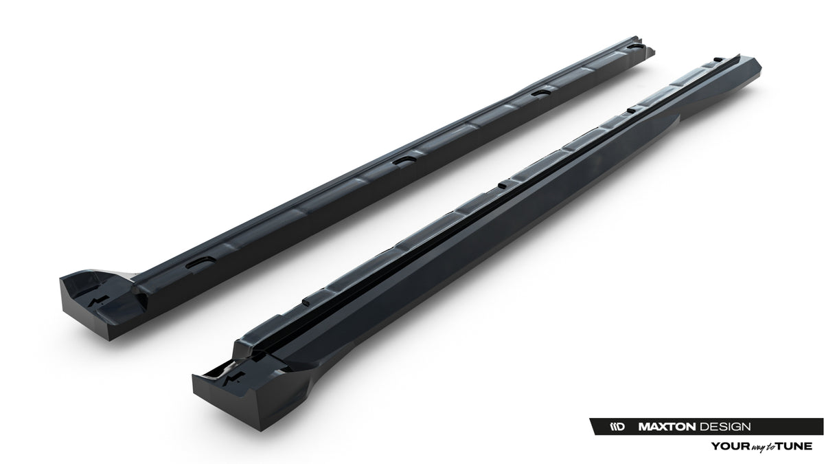 Maxton Design Seitenschweller für Volkswagen Tayron Mk1 [2024-] | Schwarz Hochglanz | ABS-Kunststoff
