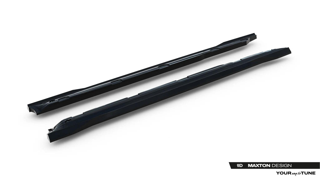 Maxton Design Street+ Seitenschweller Leisten Passend für Skoda Scala Mk1 Facelift Schwarz Hochglanz