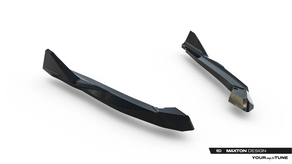 Maxton Design Heck Ansatz Flaps Diffusor V.2 passend für BMW M5 F90 schwarz Hochglanz