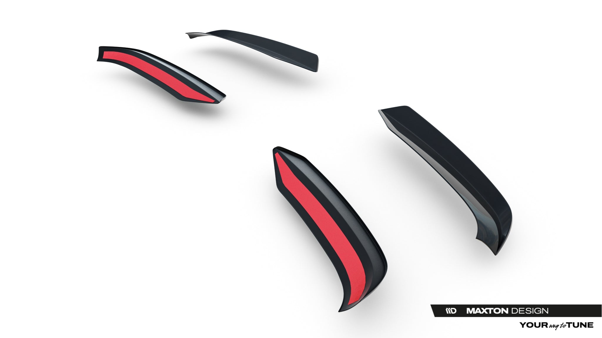 Maxton Design Heckspoiler Lippe Ford Transit Custom Msrt Mk2 Schwarz Hochglanz
