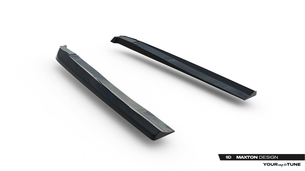 Maxton Design Heck Ansatz Flaps Diffusor Passend für Mercedes-Benz S AMG-Line W222 Schwarz Hochglanz
