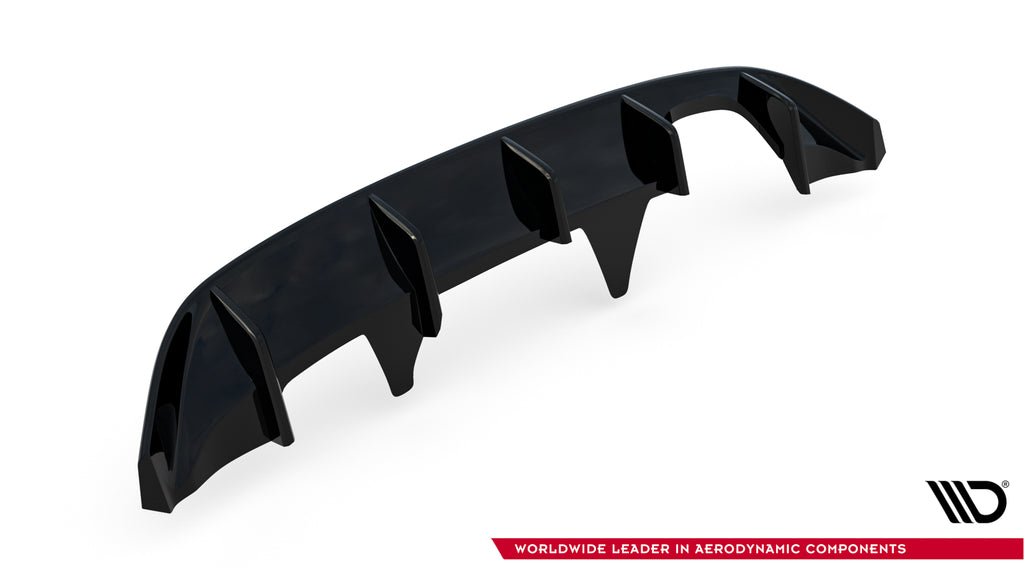 Maxton Design Diffusor Heck Ansatz passend für Ford Fiesta Mk8 ST-Line schwarz Hochglanz