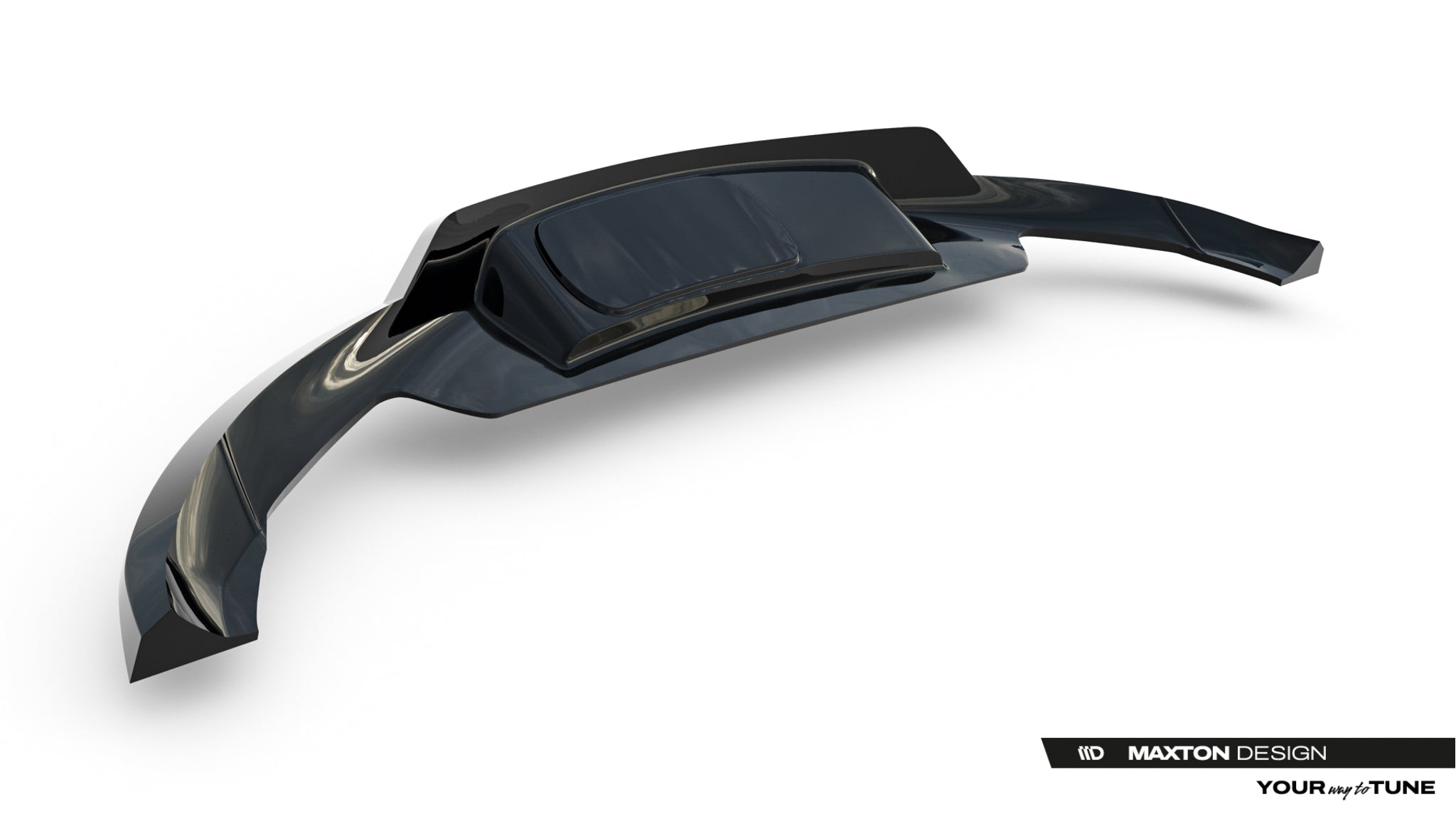 Maxton Design Street+ Mittlerer Diffusor RACE passend für Land Rover Range Rover Evoque Dynamic Mk2 schwarz Hochglanz
