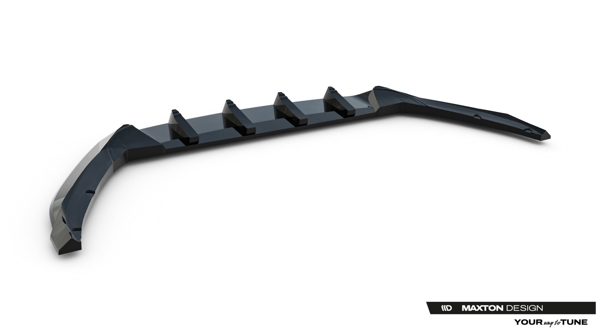 Maxton Design Street+ Spoilerlippe Front Ansatz passend für Skoda Octavia Liftback / Combi Mk4 Facelift schwarz Hochglanz