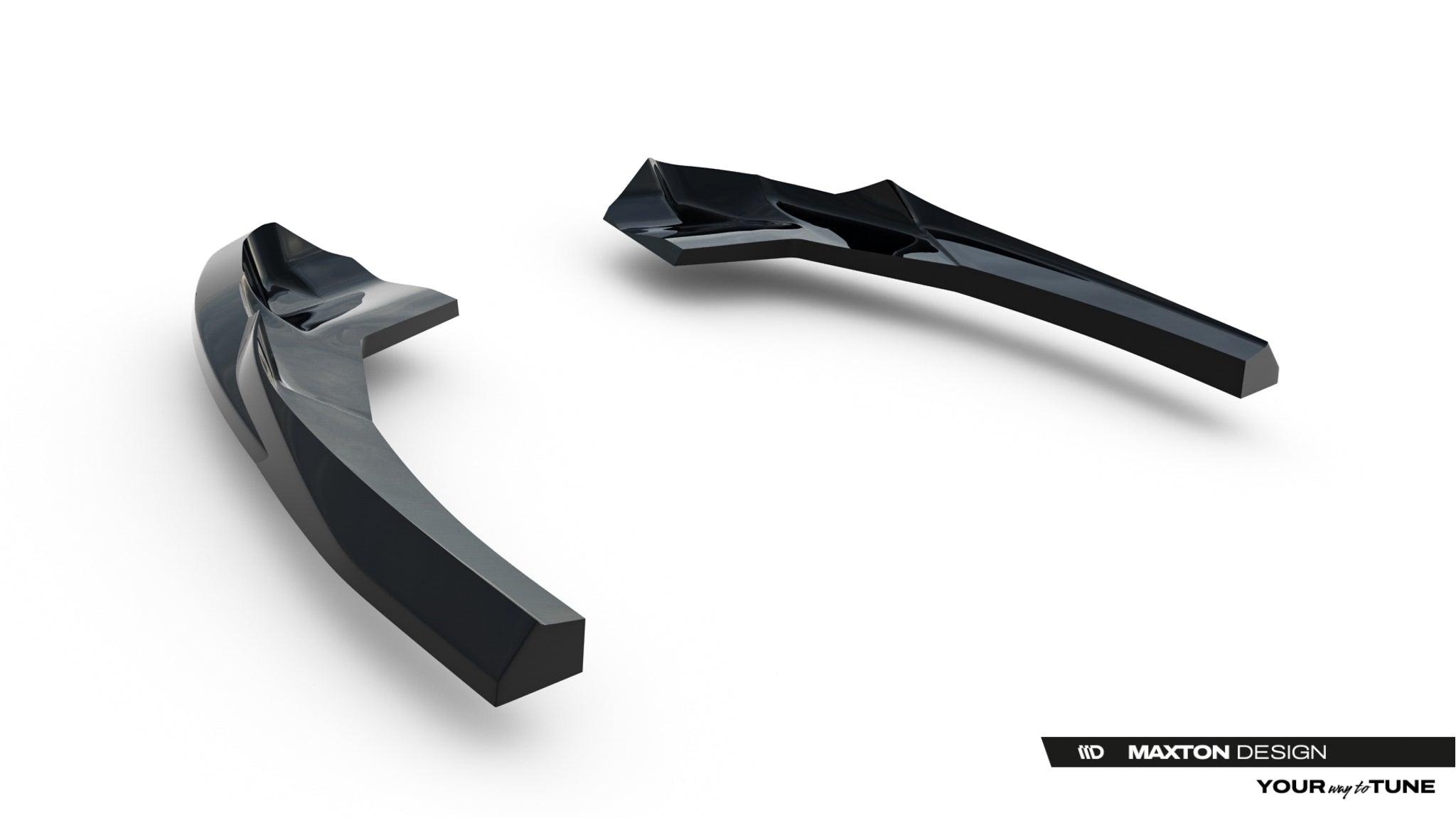 Maxton Design Heck Ansatz Flaps Diffusor V.1 passend für Audi RS3 Sportback 8Y Facelift schwarz Hochglanz