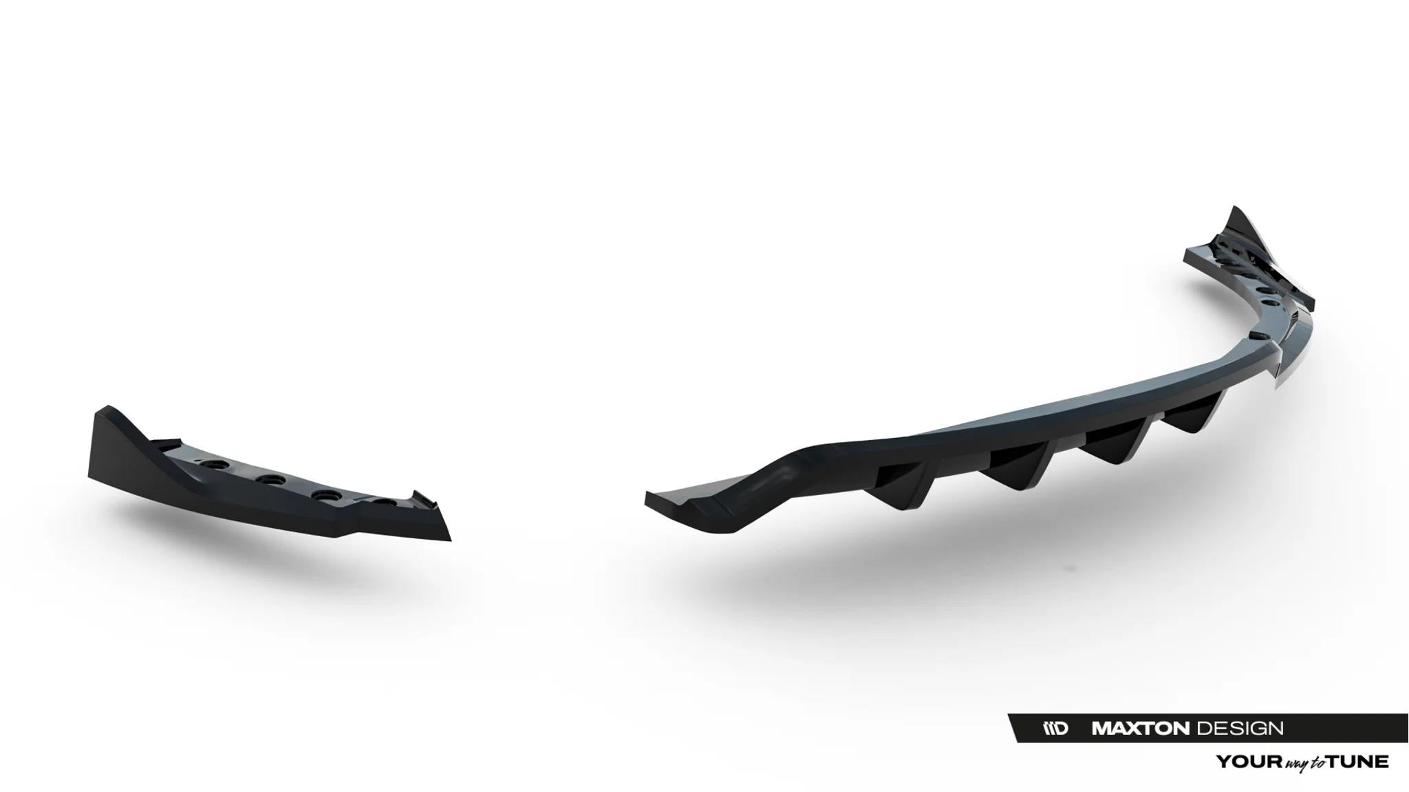 Maxton Design Street+ Mittlerer Diffusor Race V.2 Passend für Bmw Z4 M-Paket E89 Facelift Schwarz Hochglanz