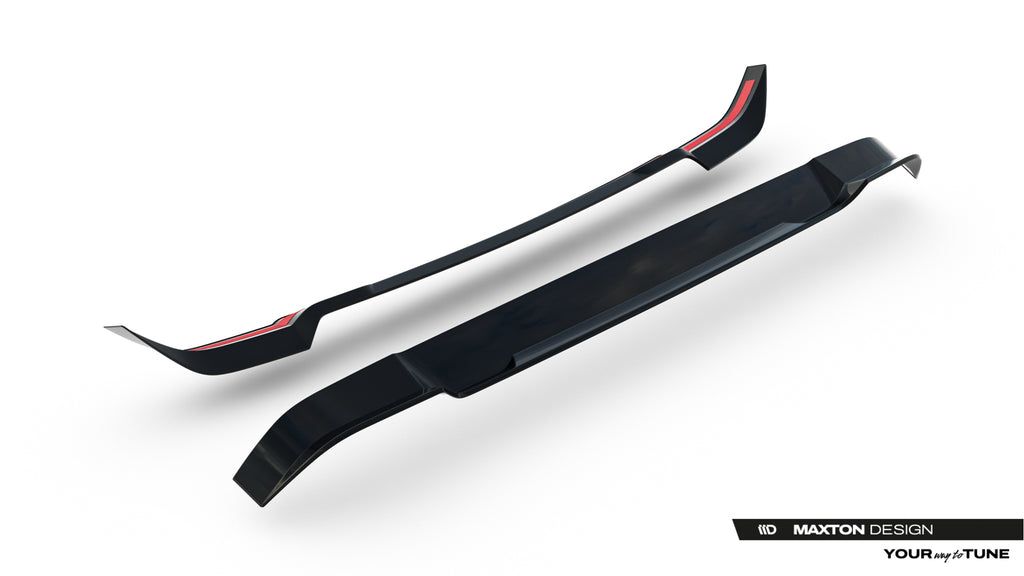 Maxton Design Spoiler CAP passend für Land Rover Defender Mk4 schwarz Hochglanz