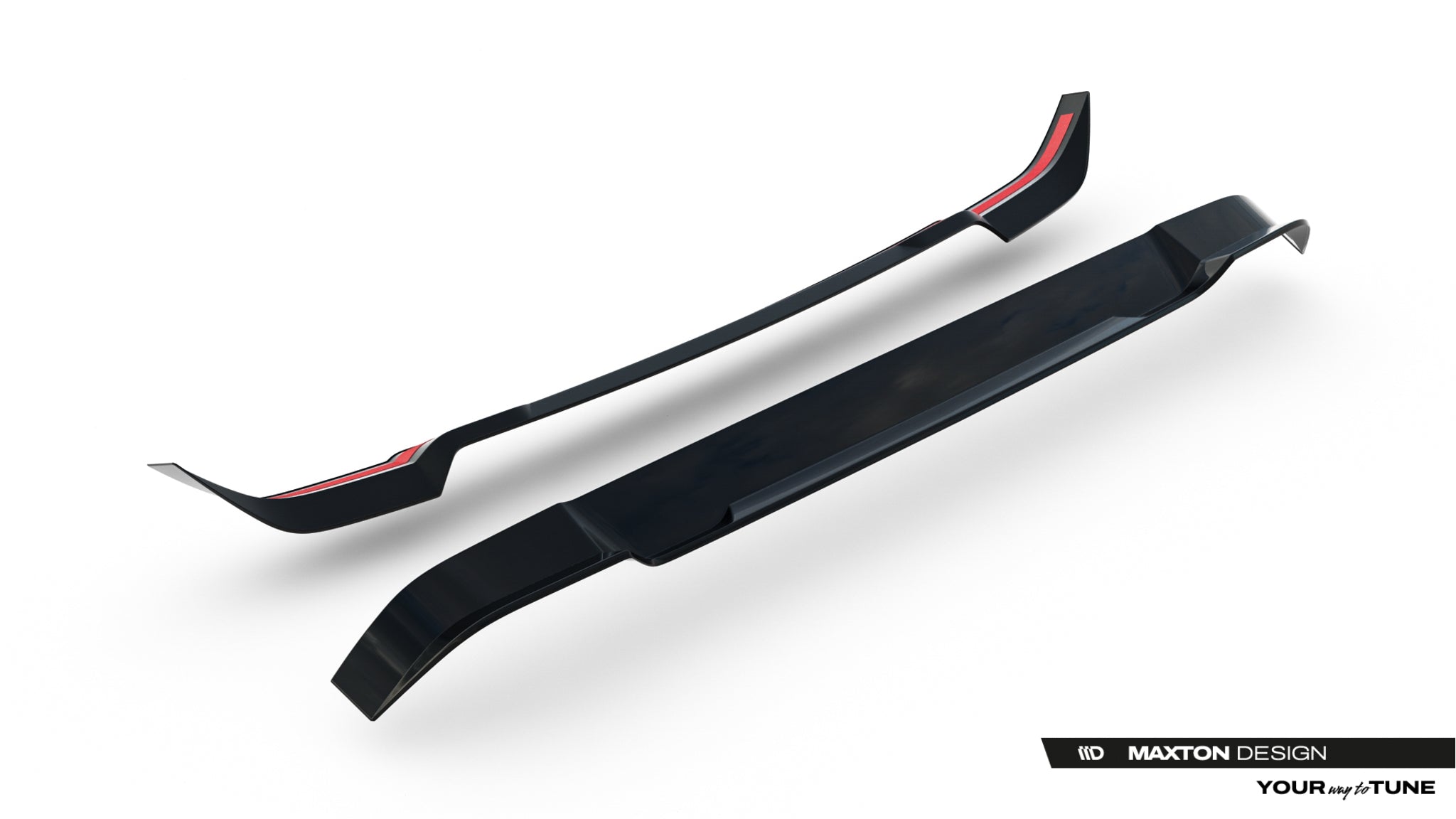 Maxton Design Spoiler CAP passend für Land Rover Defender Mk4 schwarz Hochglanz