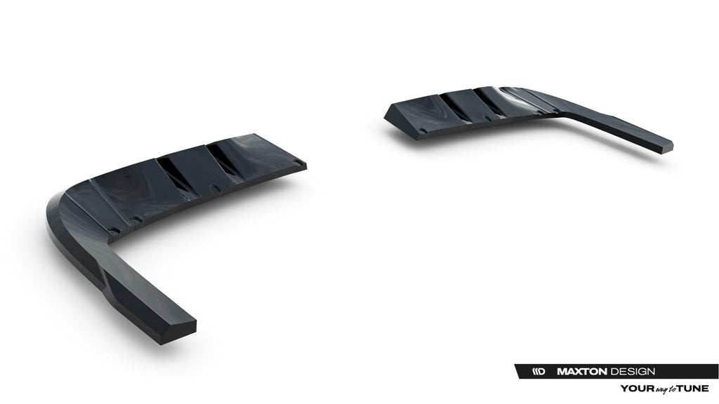 Maxton Design Heck Ansatz Flaps Diffusor Passend für Ford Transit Custom Msrt Mk2 Schwarz Hochglanz