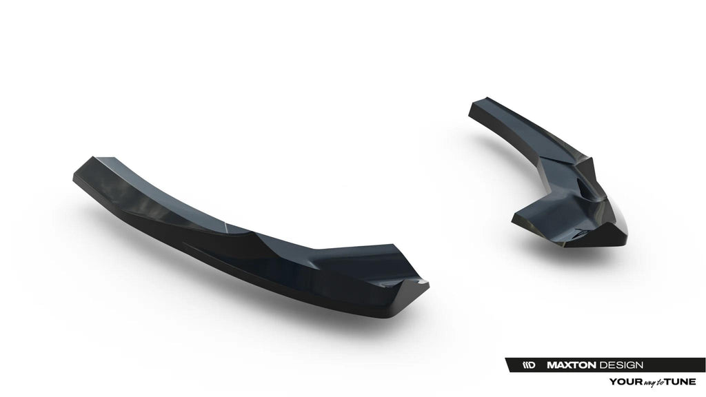 Maxton Design Heck Ansatz Flaps Diffusor V.1 passend für Audi RS3 Limousine 8Y Facelift schwarz Hochglanz