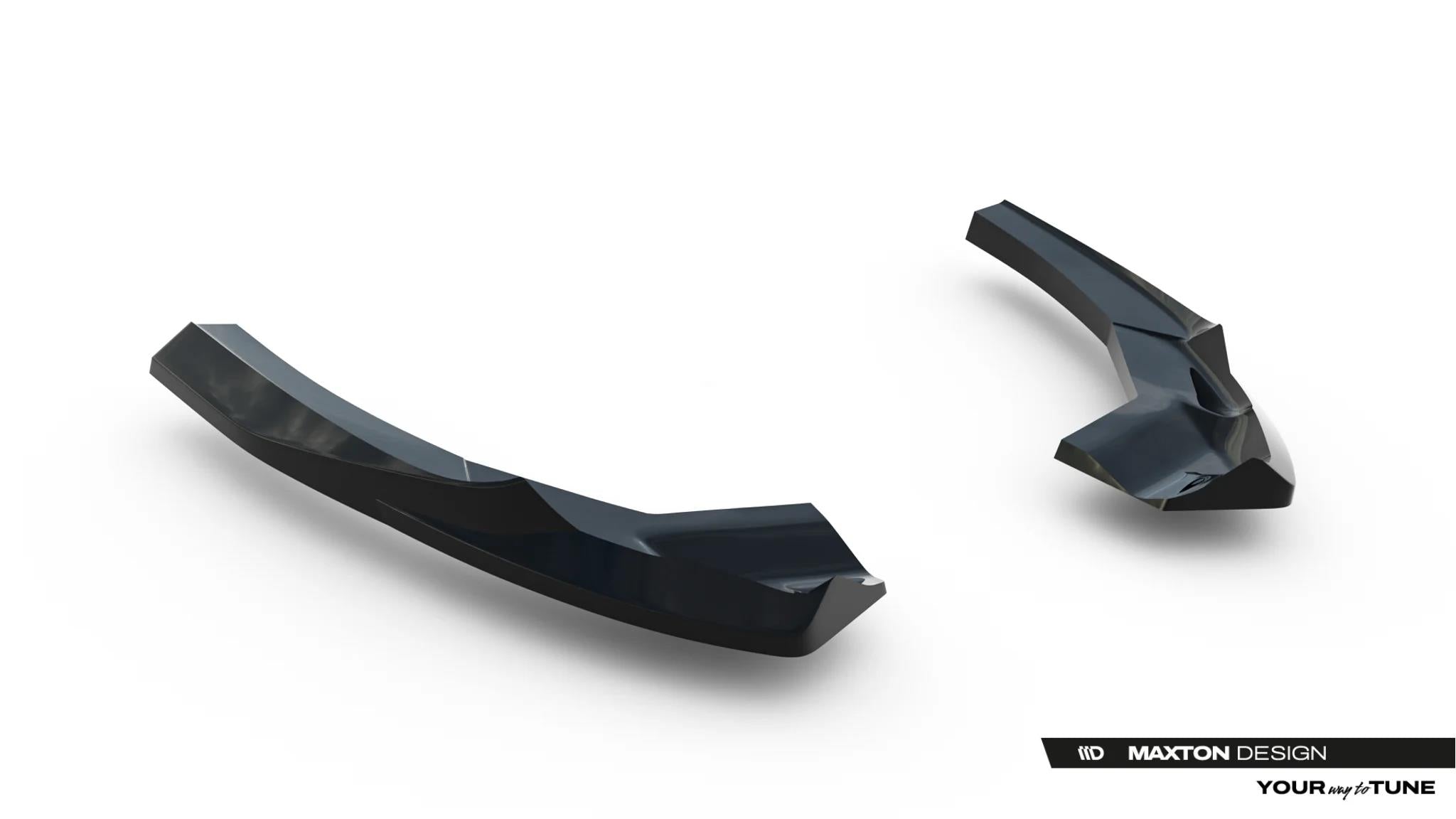 Maxton Design Heck Ansatz Flaps Diffusor V.1 passend für Audi RS3 Limousine 8Y Facelift schwarz Hochglanz