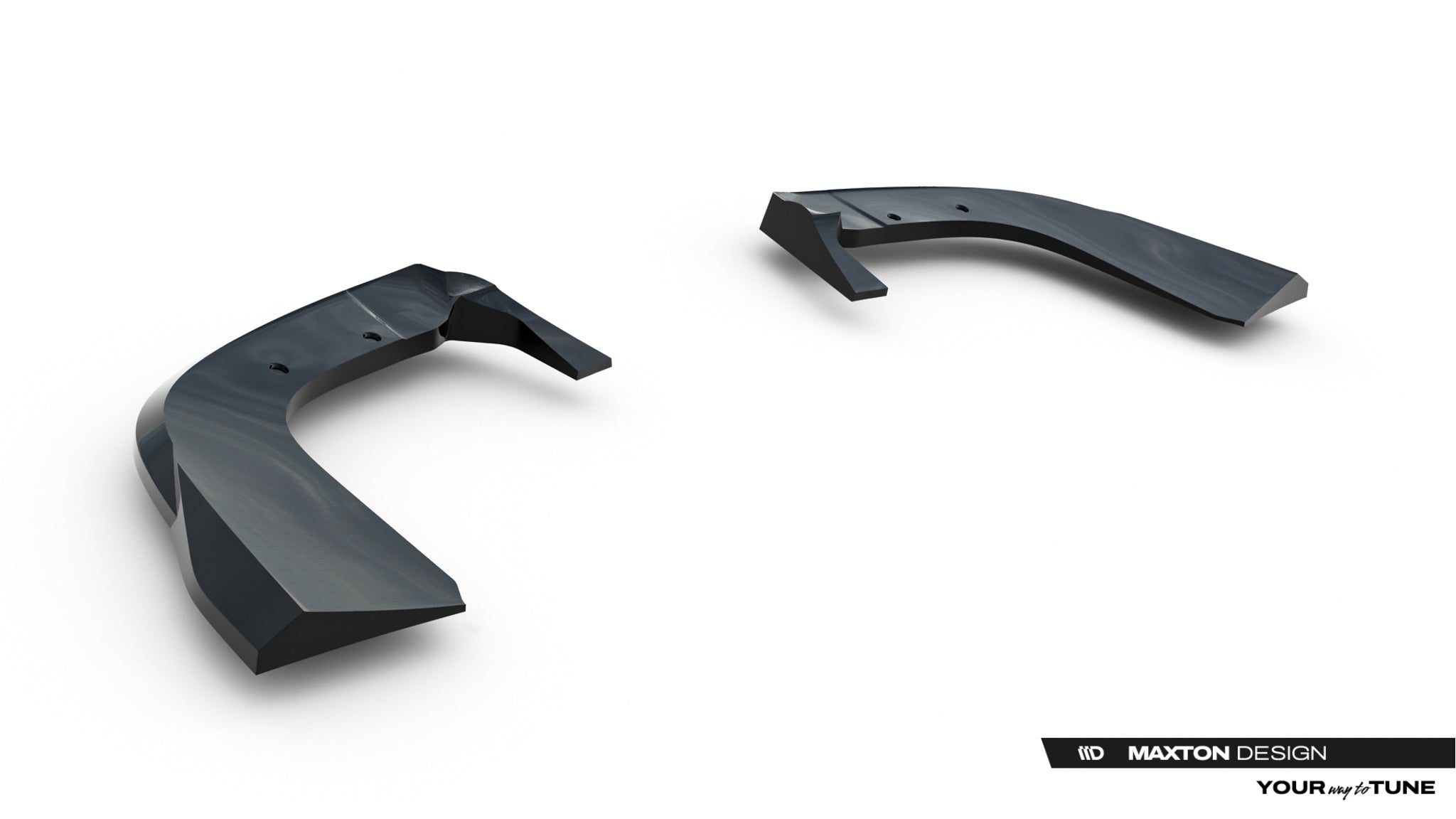 Maxton Design Heck Ansatz Flaps Diffusor passend für Land Rover Range Rover SVR Mk2 Facelift schwarz Hochglanz