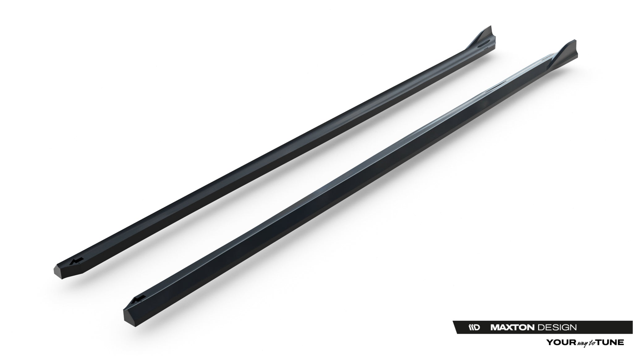 Maxton Design Street+ Seitenschweller Leisten passend für BMW 3er Sportline Limousine / Touring F30 / F31 schwarz Hochglanz