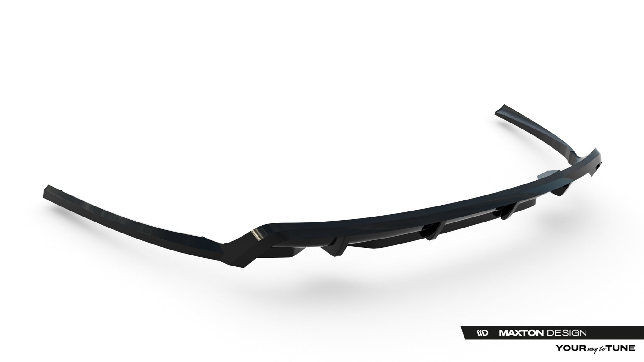 Maxton Design Street+ Mittlerer Diffusor Race Passend für Land Rover Discovery Hse Mk5 Facelift Schwarz Hochglanz