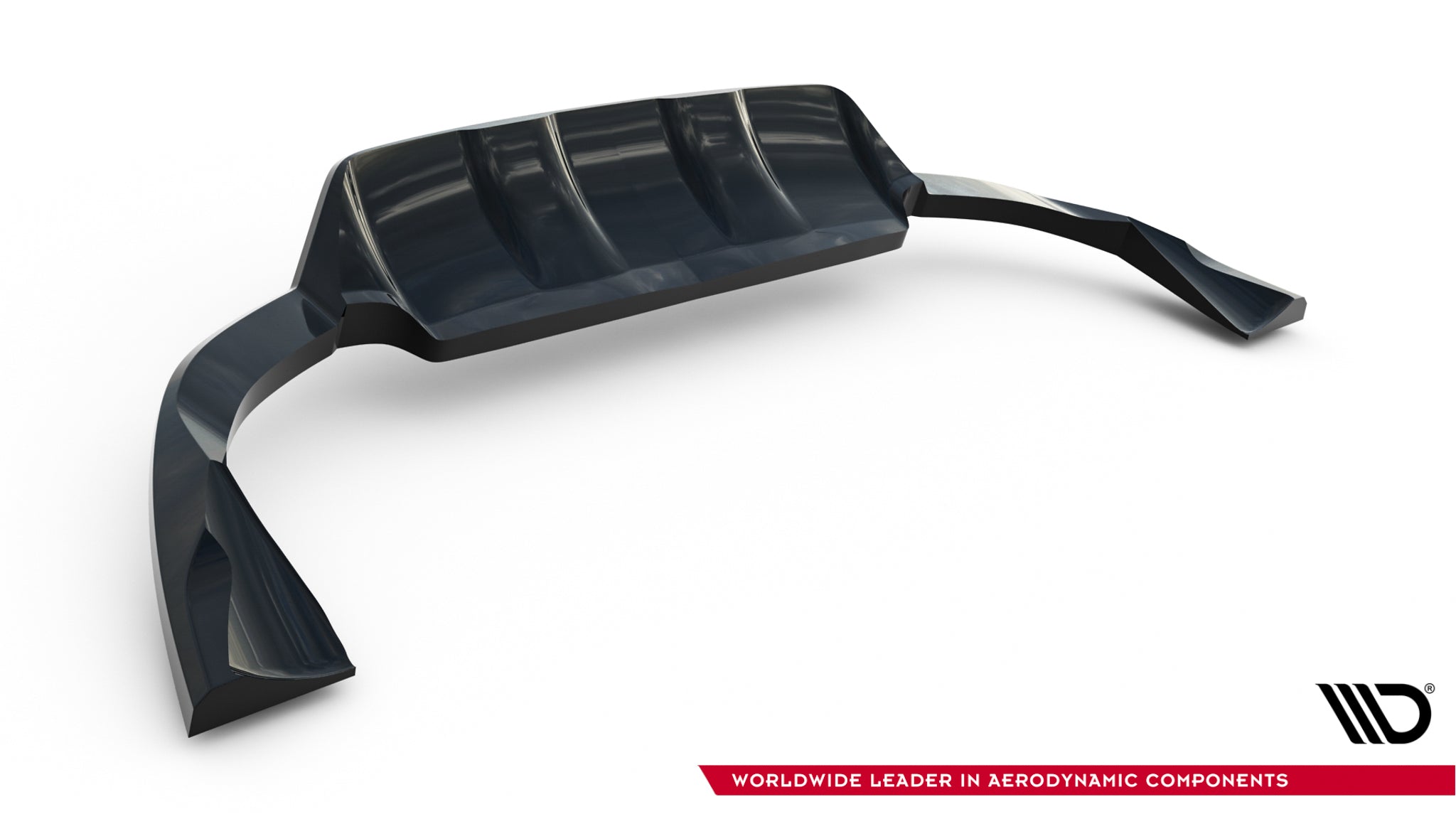 Maxton Design Street+ Mittlerer Diffusor RACE passend für Volvo XC60 Mk1 Facelift schwarz Hochglanz