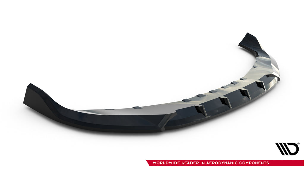Maxton Design Street+ Spoilerlippe Front Ansatz V.1 passend für BMW 7 G70 schwarz Hochglanz