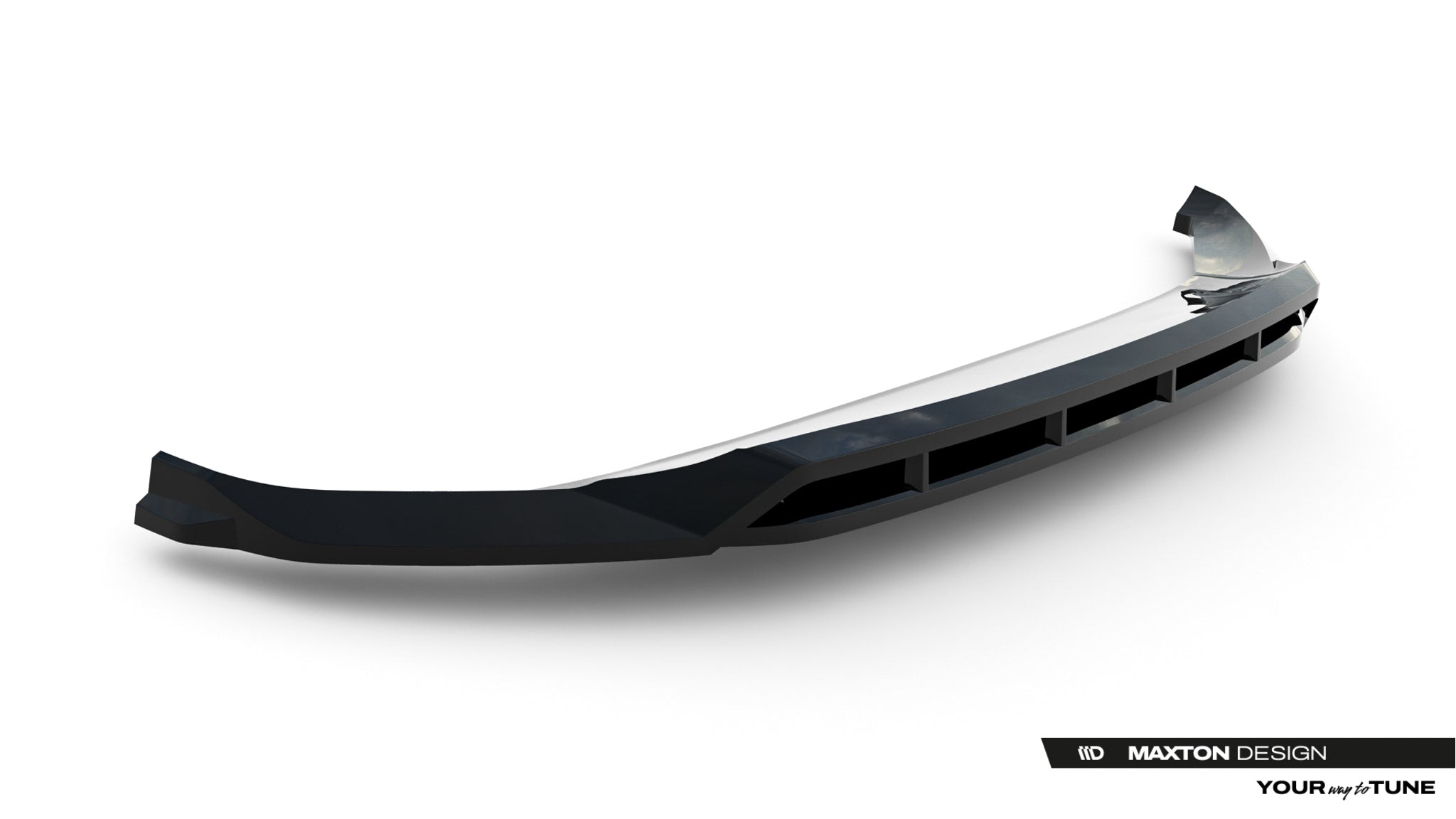 Maxton Design Street+ Spoilerlippe Front Ansatz passend für Jaguar F-Pace R-Sport X761 Facelift schwarz Hochglanz