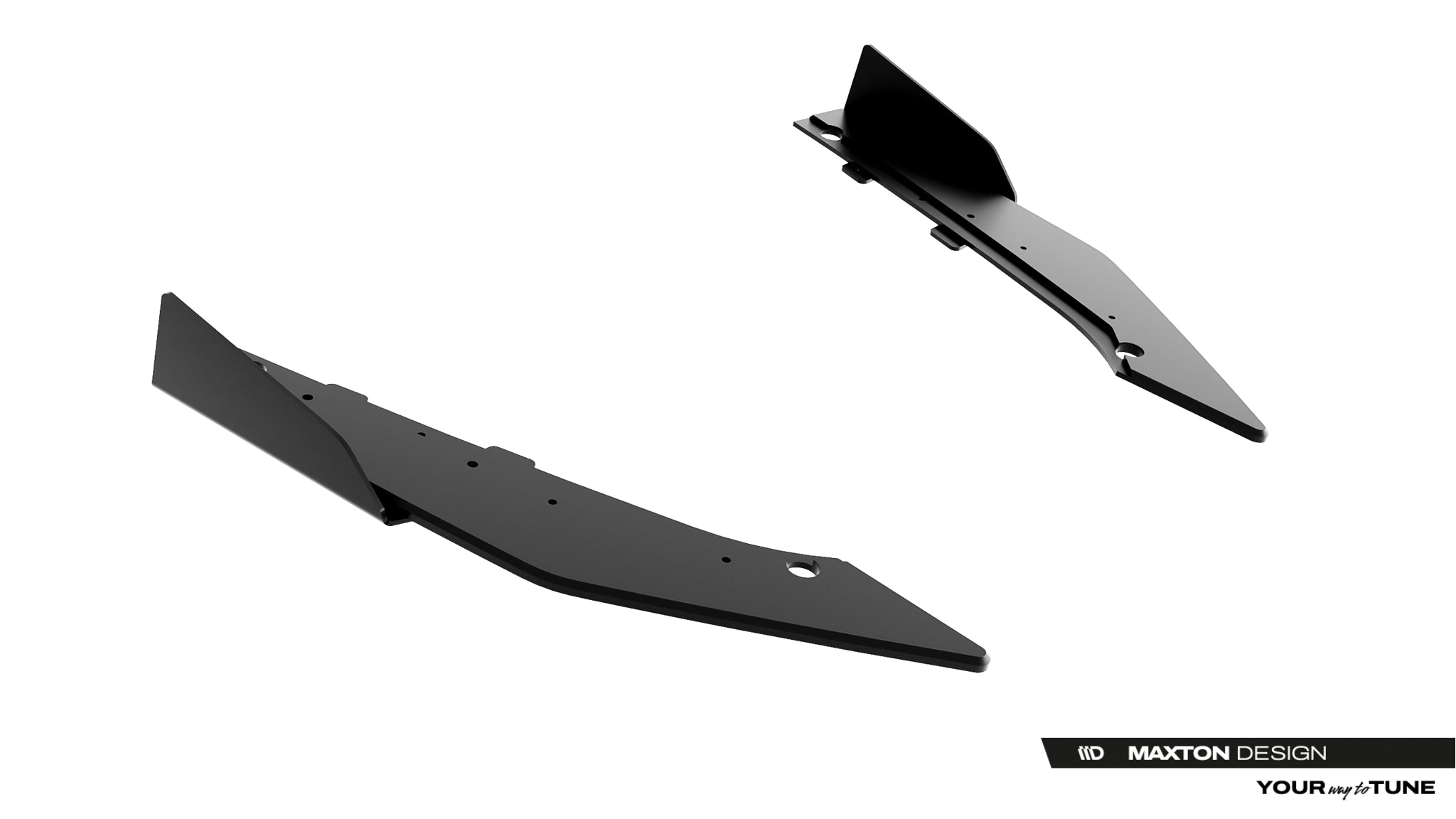 Maxton Design Street Pro Heck Ansatz Flaps Diffusor + Flaps passend für Cupra Leon ST Mk1 Facelift schwarz Hochglanz