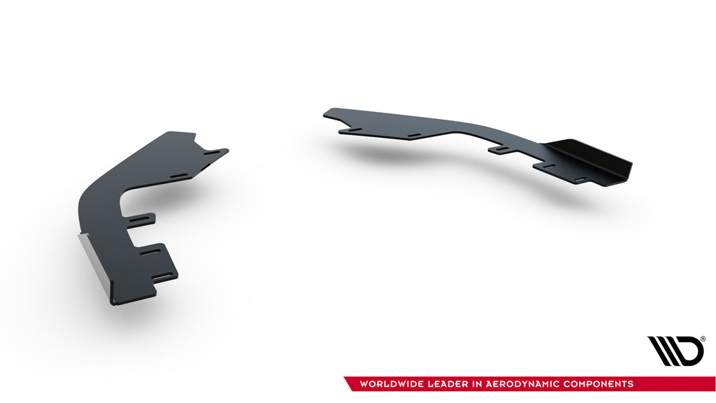 Maxton Design Front Stoßstange Flaps passend für Flaps Audi RS3 Sportback 8Y Facelift schwarz Hochglanz