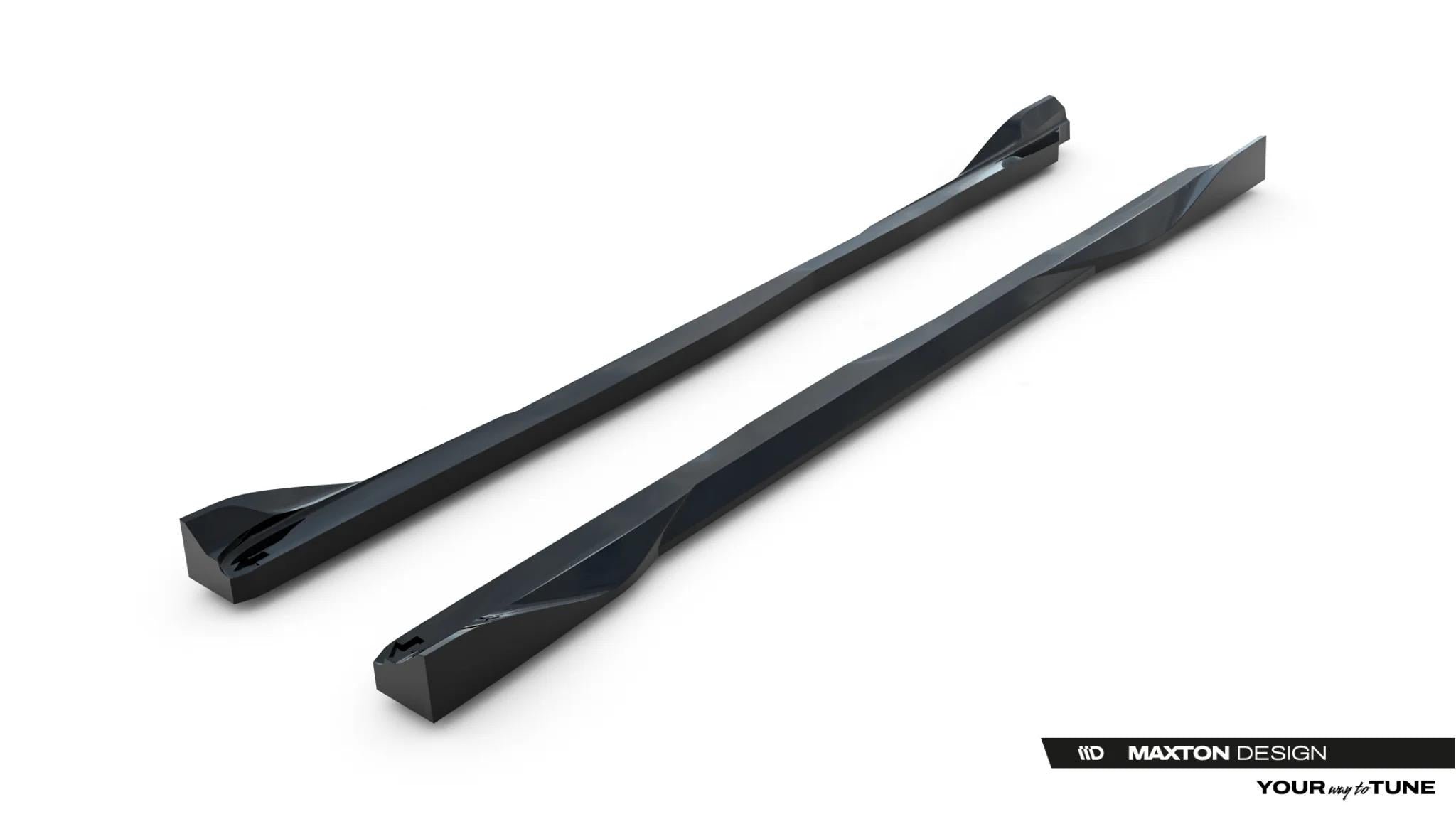 Maxton Design Street+ Seitenschweller Leisten V.2 passend für Toyota GR Yaris Mk4 Facelift schwarz Hochglanz