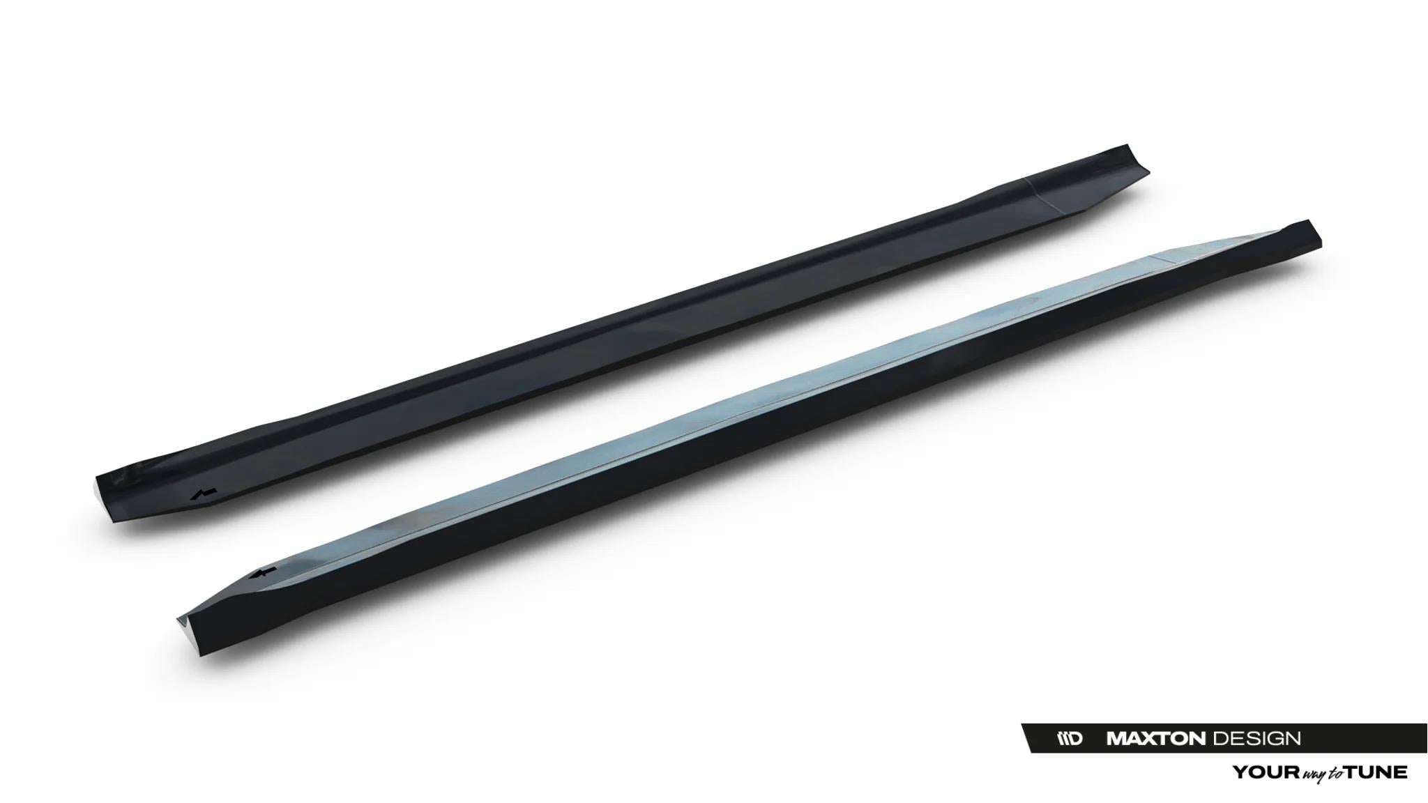 Maxton Design Street+ Seitenschweller Leisten Passend für Volvo Xc90 Mk2 Facelift 2 Schwarz Hochglanz