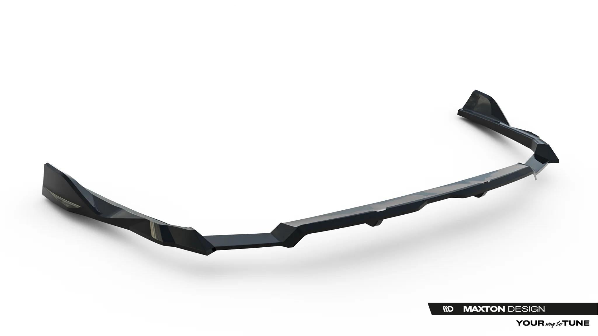 Maxton Design Street+ Mittlerer Diffusor Race Passend für V.4 Audi A6 S-Line C9 Schwarz Hochglanz