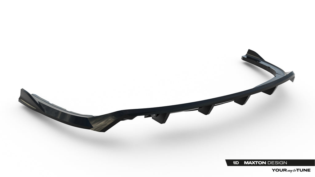Maxton Design Street+ Mittlerer Diffusor RACE passend für BMW 3er Sportline Limousine / Touring F30 / F31 schwarz Hochglanz