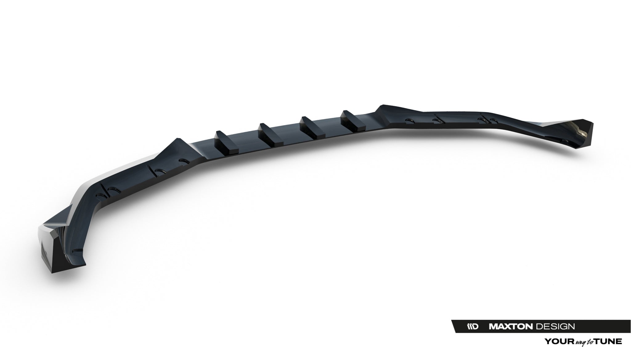Maxton Design Street+ Spoilerlippe Front Ansatz V.3 passend für BMW M5 F90 schwarz Hochglanz